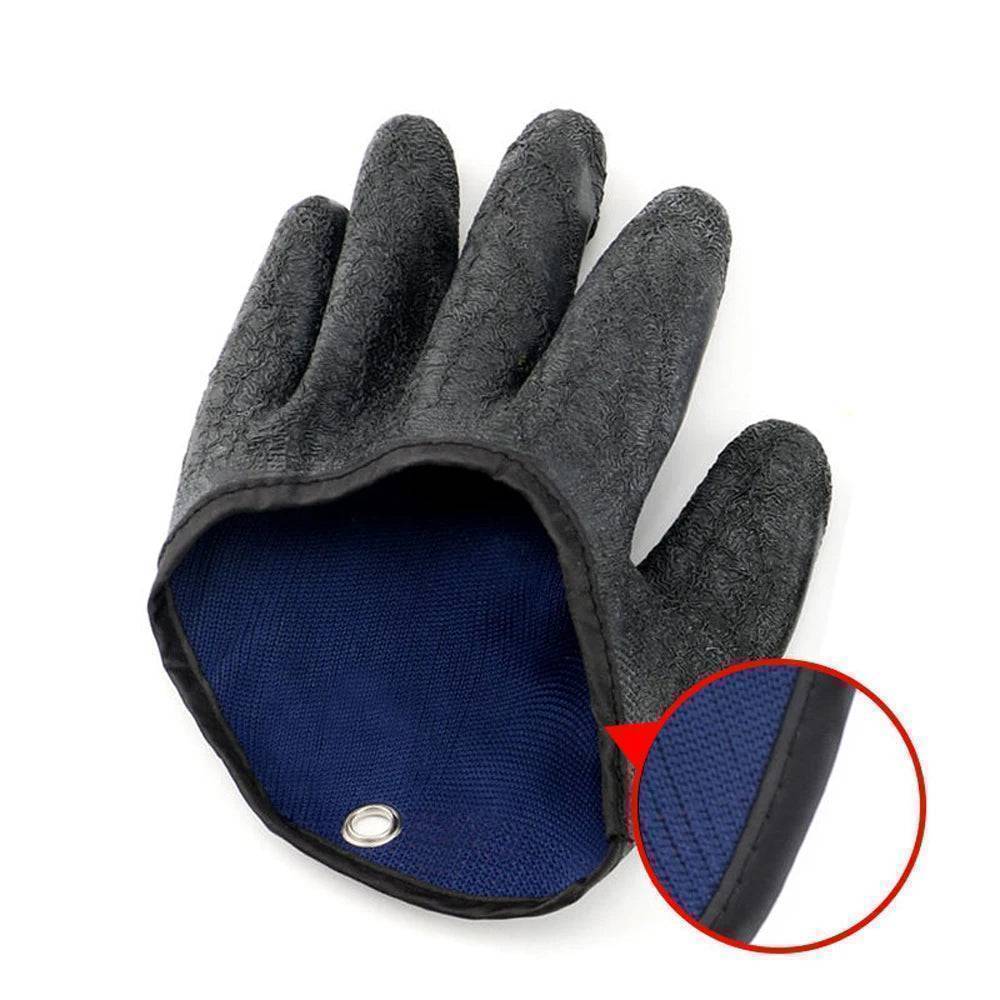 Magnet Release Full Finger Fishing Gloves with Anti-slip and Puncture Resistant Latex - Ideal for Hooks and Tools