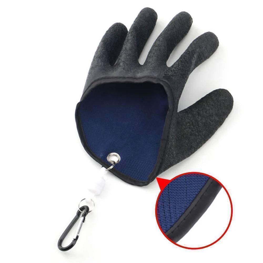 Magnet Release Full Finger Fishing Gloves with Anti-slip and Puncture Resistant Latex - Ideal for Hooks and Tools