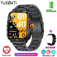 Thumbnail for Military Smart Watch Men IP68 3ATM Waterproof with BT  Call Outdoor - Sports Fitness Tracker 24H Health Monitor 430mAh Battery