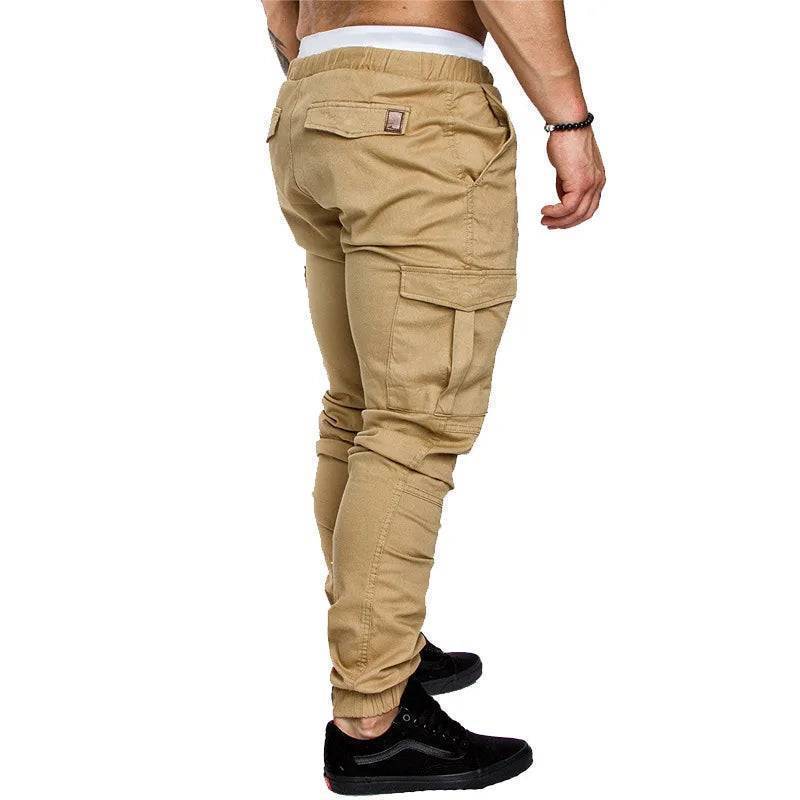 Men's Casual Cargo Style Multi Pocket Trousers -Woven Fabric for Active Wear