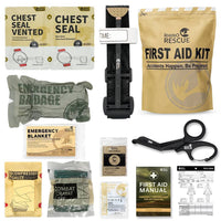 Thumbnail for RHINO RESCUE Outdoor Emergency Kit - First Aid Trauma IFAK Refill Kit for Camping Hiking Survival