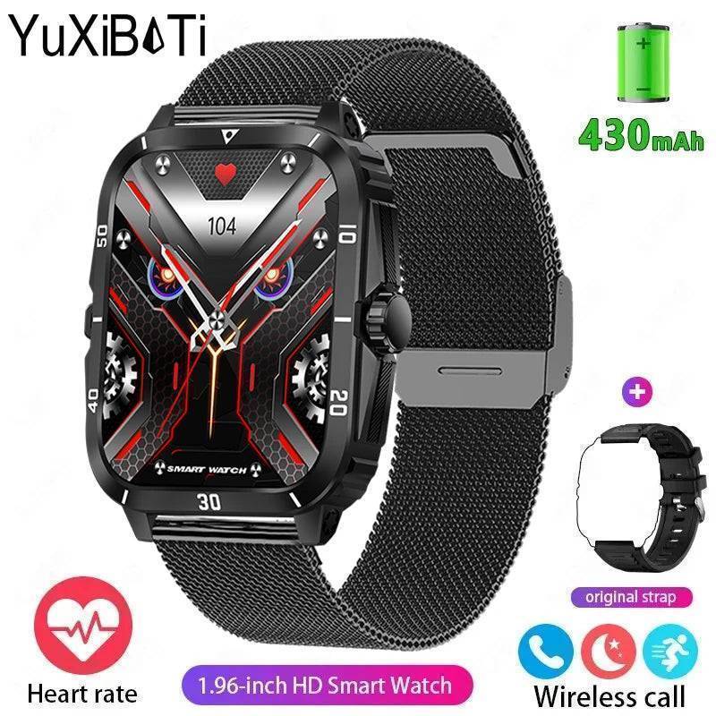 Military Smart Watch Men IP68 3ATM Waterproof with BT  Call Outdoor - Sports Fitness Tracker 24H Health Monitor 430mAh Battery