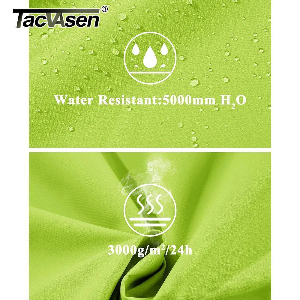 TACVASEN Men's Lightweight Spring Autumn Jackets -Mesh Lined Waterproof Raincoat for Outdoor Fishing Hiking Windbreaker