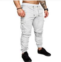 Thumbnail for Men's Casual Cargo Style Multi Pocket Trousers -Woven Fabric for Active Wear