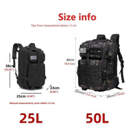 Thumbnail for Waterproof Trekking Backpack for Outdoor Tactical Sports ,Camping .Hiking - Sturdy Rucksacks with Large Capacity