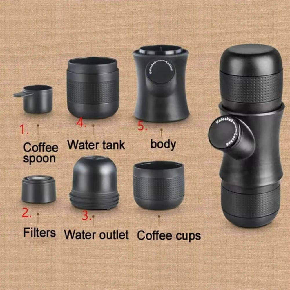 Survival Gears Depot Home & Garden Black JavaJet Portable Manual Espresso Maker: Enjoy Perfect Espresso Anywhere!