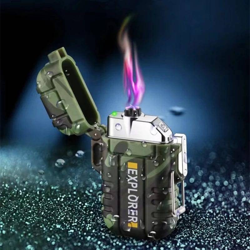 Survival Gears Depot Home & Garden Portable Outdoor Waterproof Dual Arc USB Charging Lighter