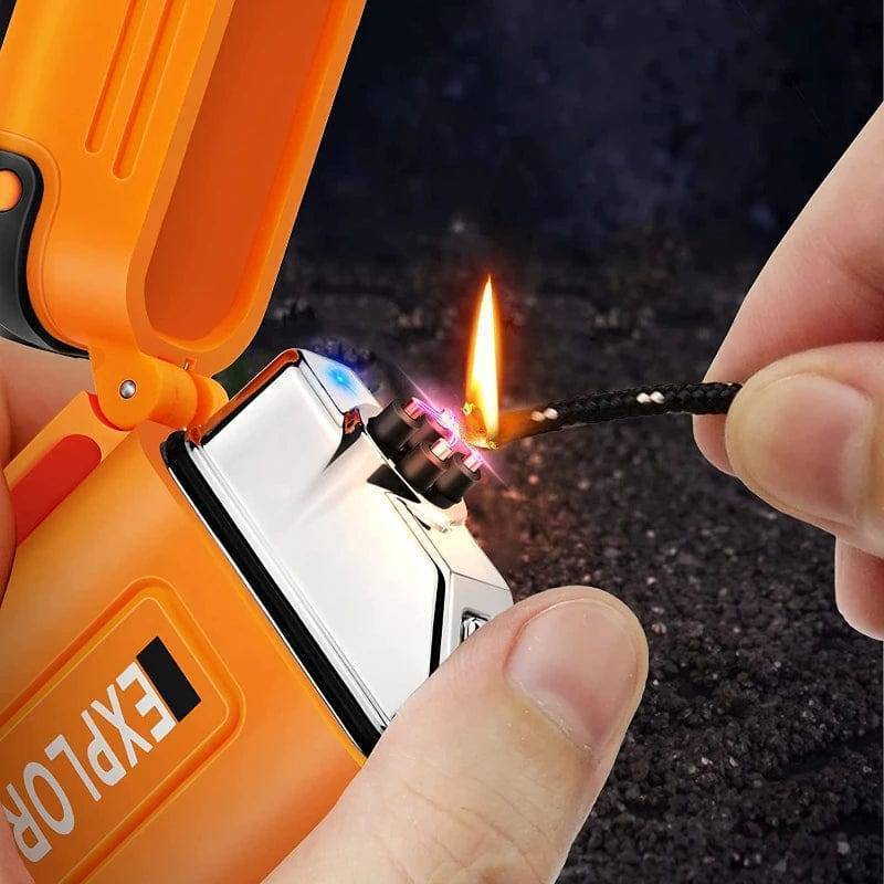 Survival Gears Depot Home & Garden Portable Outdoor Waterproof Dual Arc USB Charging Lighter