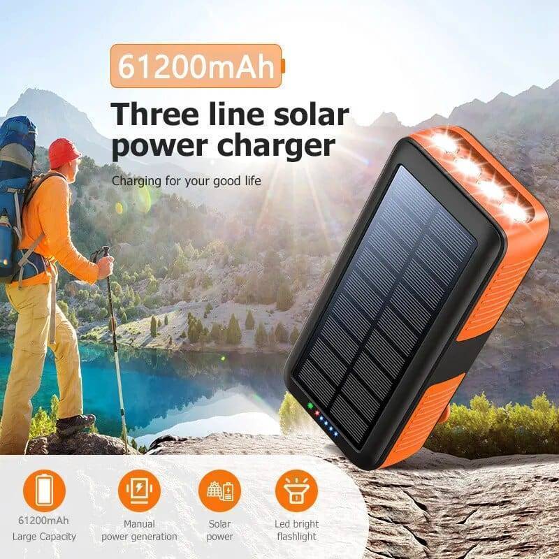 Survival Gears Depot Phones & Telecommunications 61200mAh Hand Crank Solar Power Bank: Never Run Out of Power Again