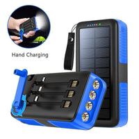 Thumbnail for Survival Gears Depot Phones & Telecommunications Blue||14 61200mAh Hand Crank Solar Power Bank: Never Run Out of Power Again