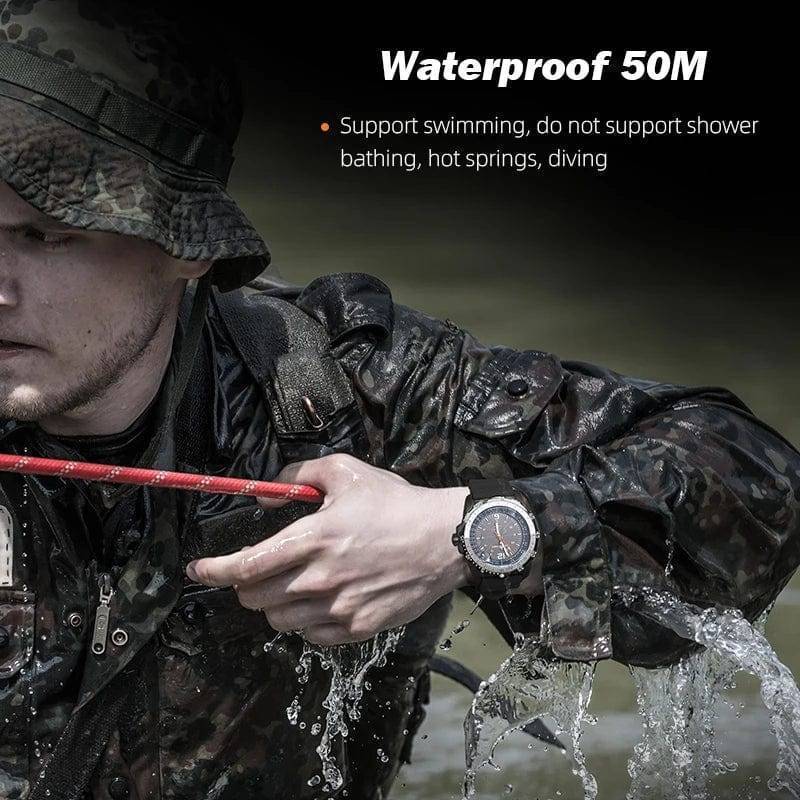 Survival Gears Depot Watches Waterproof Military Men's Sport Wristwatch NORTH EDGE EVOQUE 2 with Solar Power