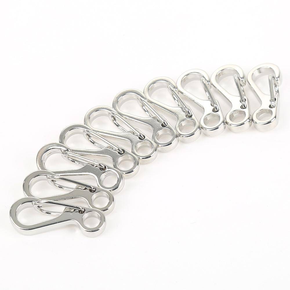 KUNSON 10PCS Mini SF Keychain Carabiners EDC Paracord Clips Clasps for  Paracord Backpack Camping Bottle Outdoor Gears