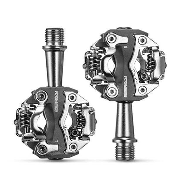 Survival Gears Depot Bicycle Pedal Gray Mountain Bike Self-locking Pedal