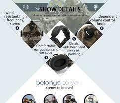 Survival Gears Depot Ear Protector New Electronic Shooting Earmuffs with Military Ballistic Clear Anti Fog & Scratch Resistant Eyewear