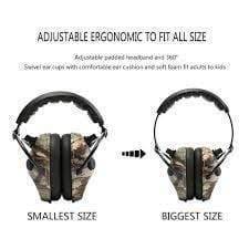 Survival Gears Depot Ear Protector New Electronic Shooting Earmuffs with Military Ballistic Clear Anti Fog & Scratch Resistant Eyewear