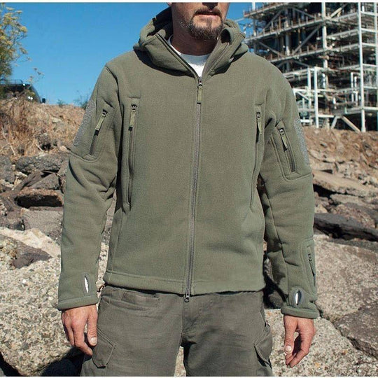 Winter Tactical Fleece Jacket Mens Jacket Unique Design Men's Winter  Thermal Work Jacket Thermal Warm Security Fishing Work…