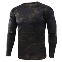 Thumbnail for Survival Gears Depot Hiking T-shirts Black CP / S Tactical Camouflage Forest Land Shirt