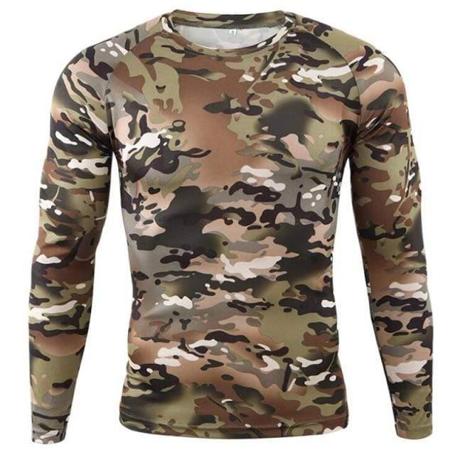 Survival Gears Depot Hiking T-shirts CP / S Tactical Camouflage Forest Land Shirt