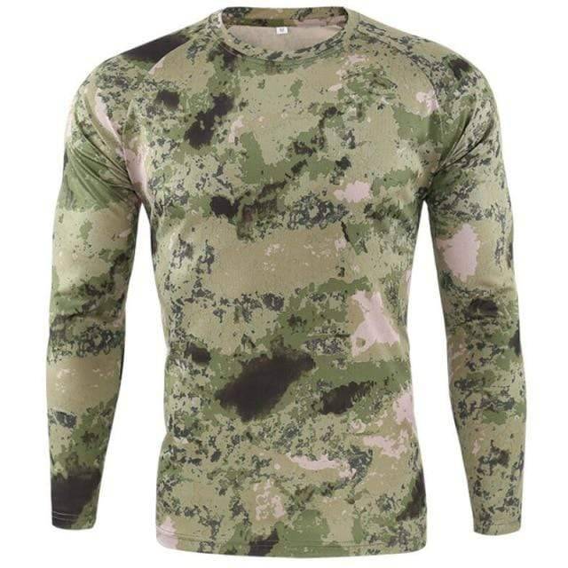 Survival Gears Depot Hiking T-shirts FG / S Tactical Camouflage Forest Land Shirt