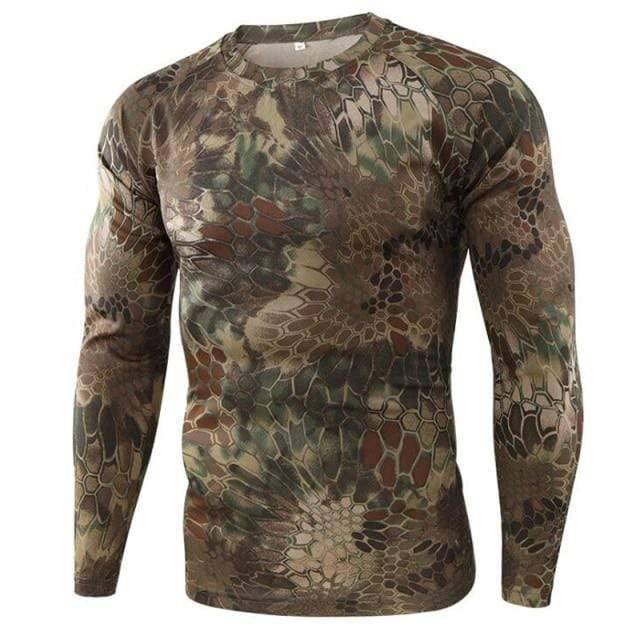 Survival Gears Depot Hiking T-shirts green python / S Tactical Camouflage Forest Land Shirt