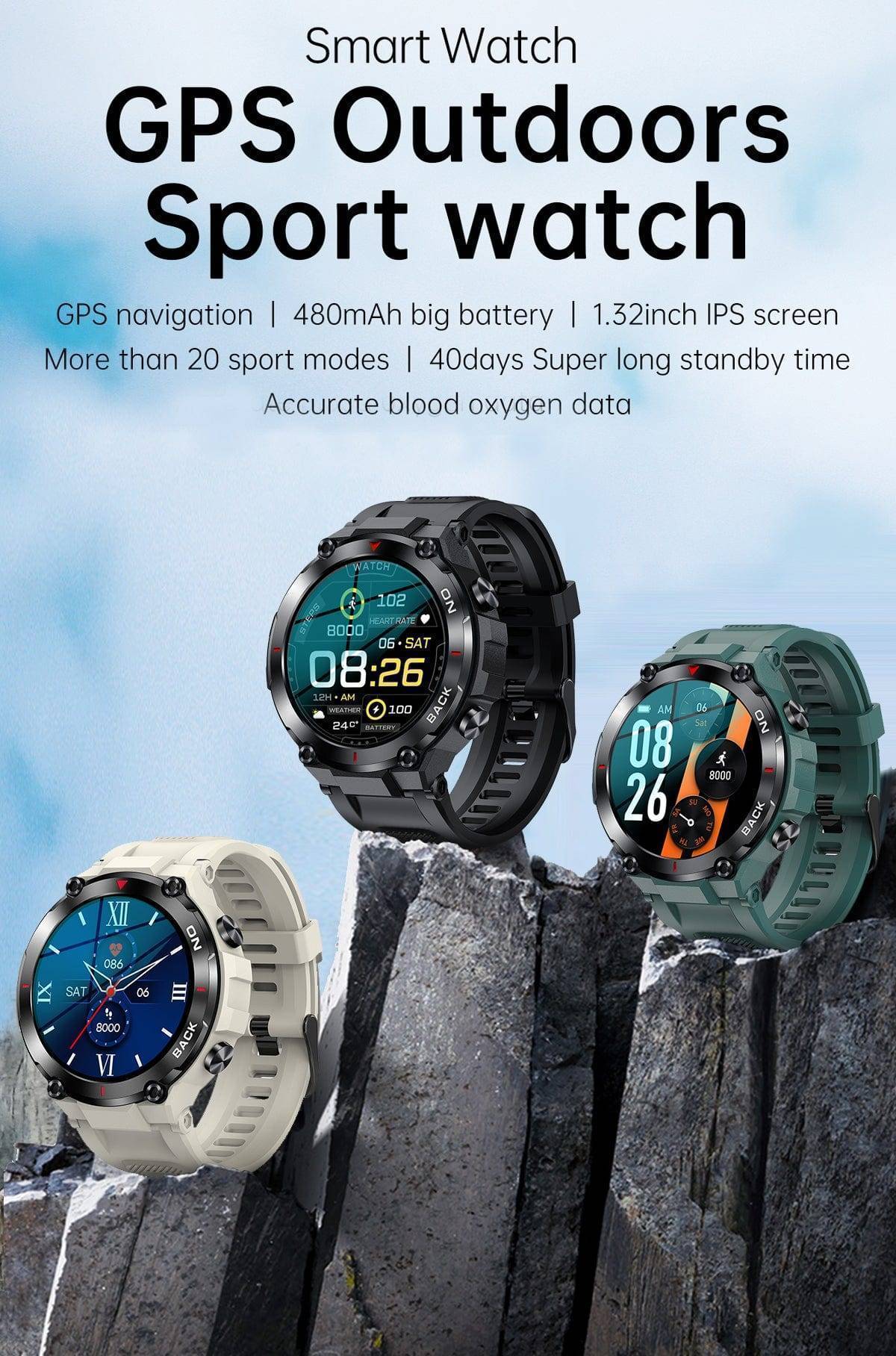 LIGE SmartWatch Official Store Home New 10 -1 GPS Outdoor Smart Watch