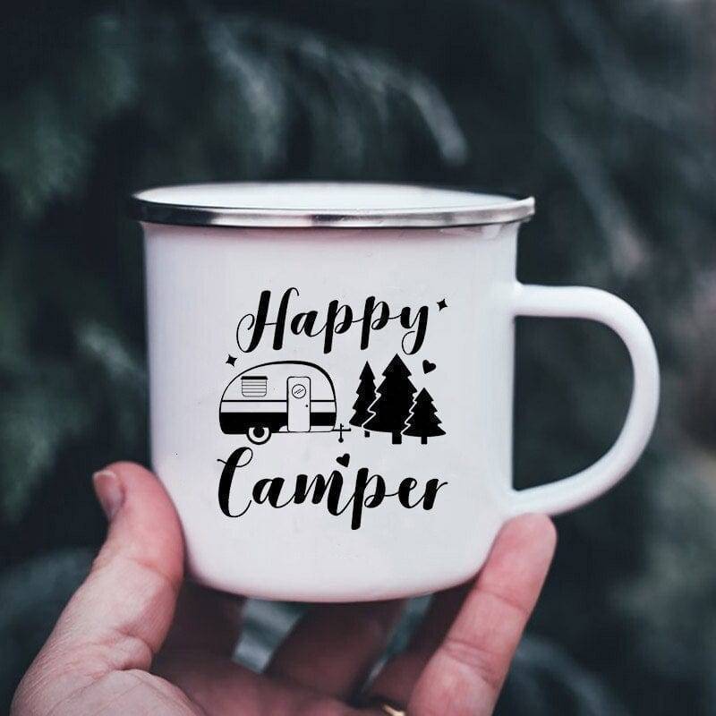 K222 Store Mugs Enamel Camping Coffee Cups | Enamel Camping Mugs | Outdoor Coffee Cup | Mug Handle Handle - Mugs