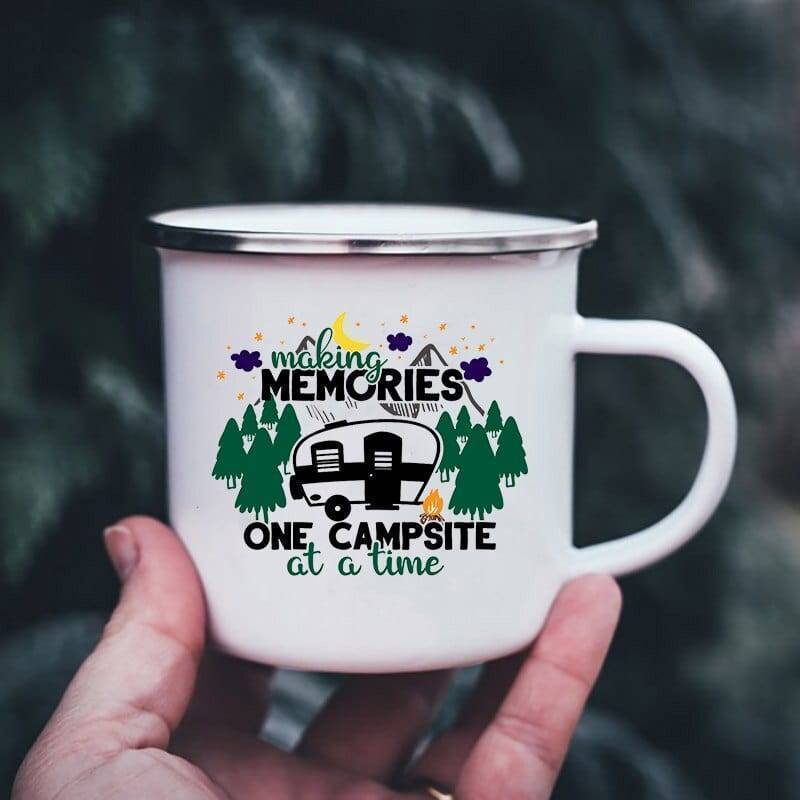 Personalised Fishing Mugs Cups High Quality Enamel Coffee Tea Mug Gift Set