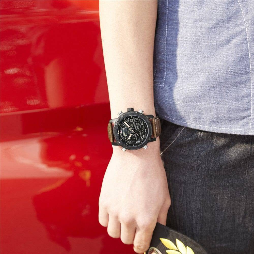 Survival Gears Depot Quartz Watches Luxury Sports Leather Watch